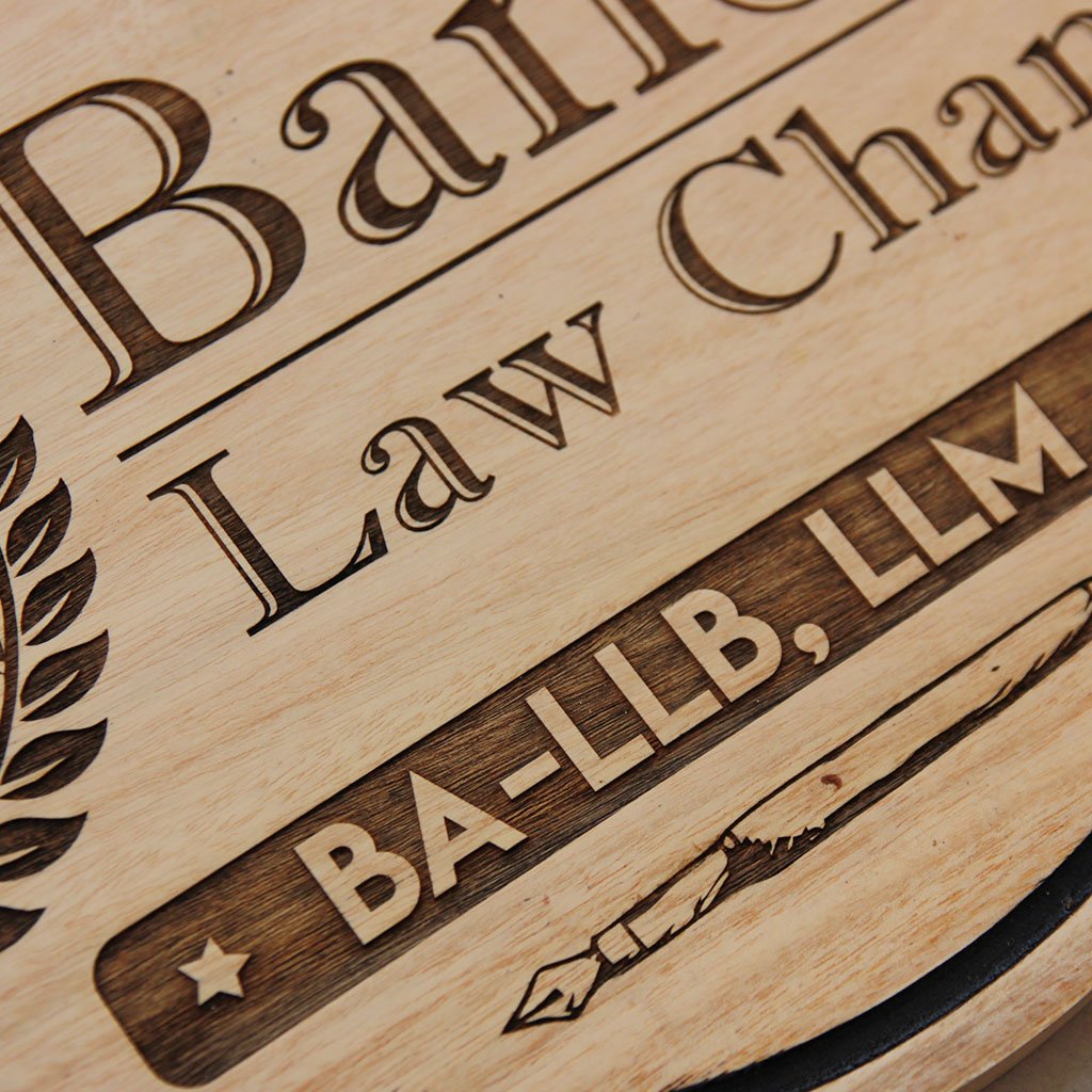 Hanging Wooden Business Sign - Gifts For Lawyers- Advocate Name Plate ...