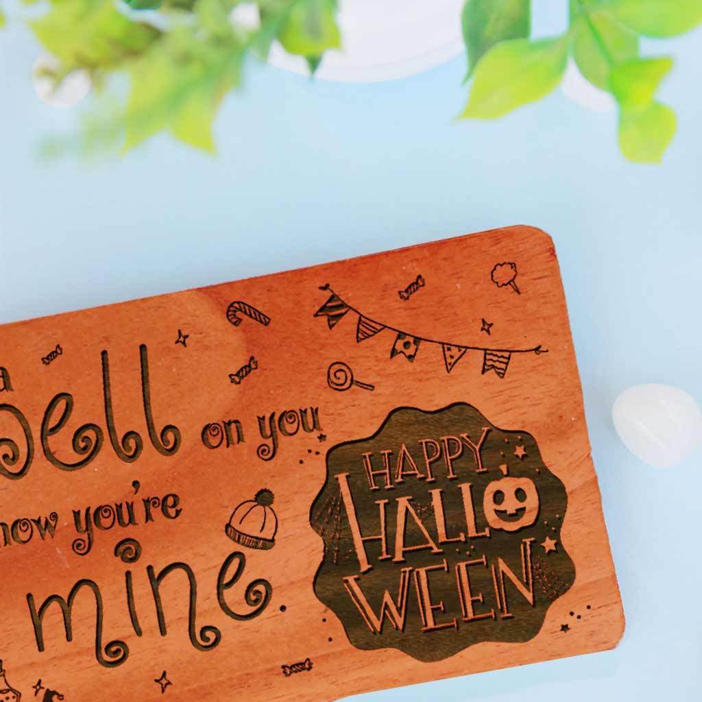 I put a spell on you and now you&#39;re mine. Happy Halloween! - Halloween Cards Engraved With Happy Halloween Greetings. Looking for funny Halloween cards, Halloween cards for kids, cute Halloween cards, cute Halloween cards for boyfriend, these personalized Halloween greeting cards are perfect. Buy Wooden Greeting Cards Online.