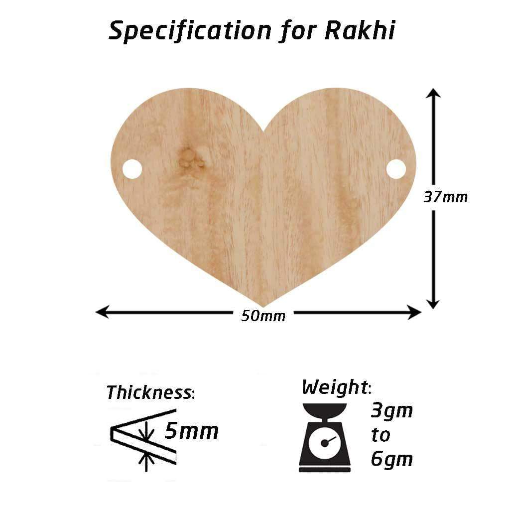 Specifications for Wooden Rakhis