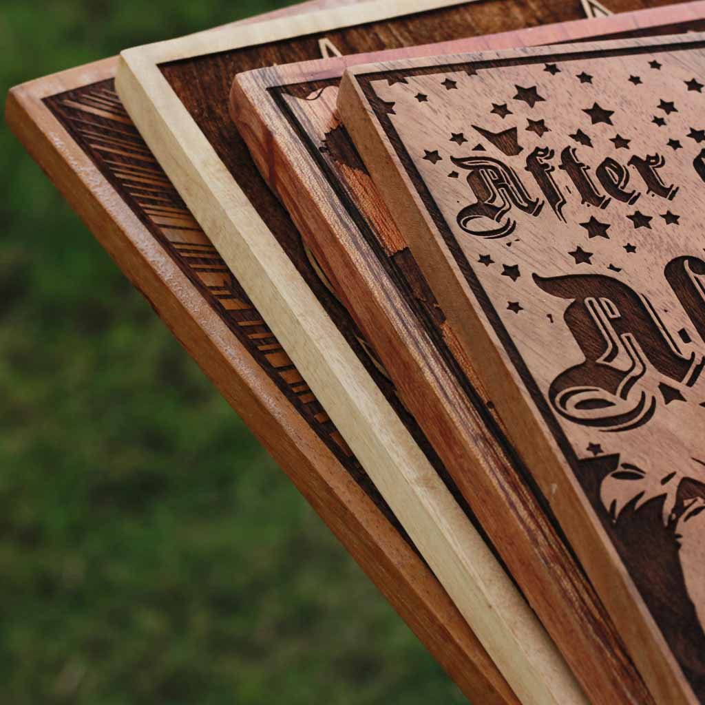 Carved Wooden Poster in Mahogany, Teak, Beech Wood and Birch Wood by Woodgeek Store - Wooden Artwork - Buy Wood Wall Art Decor Online 