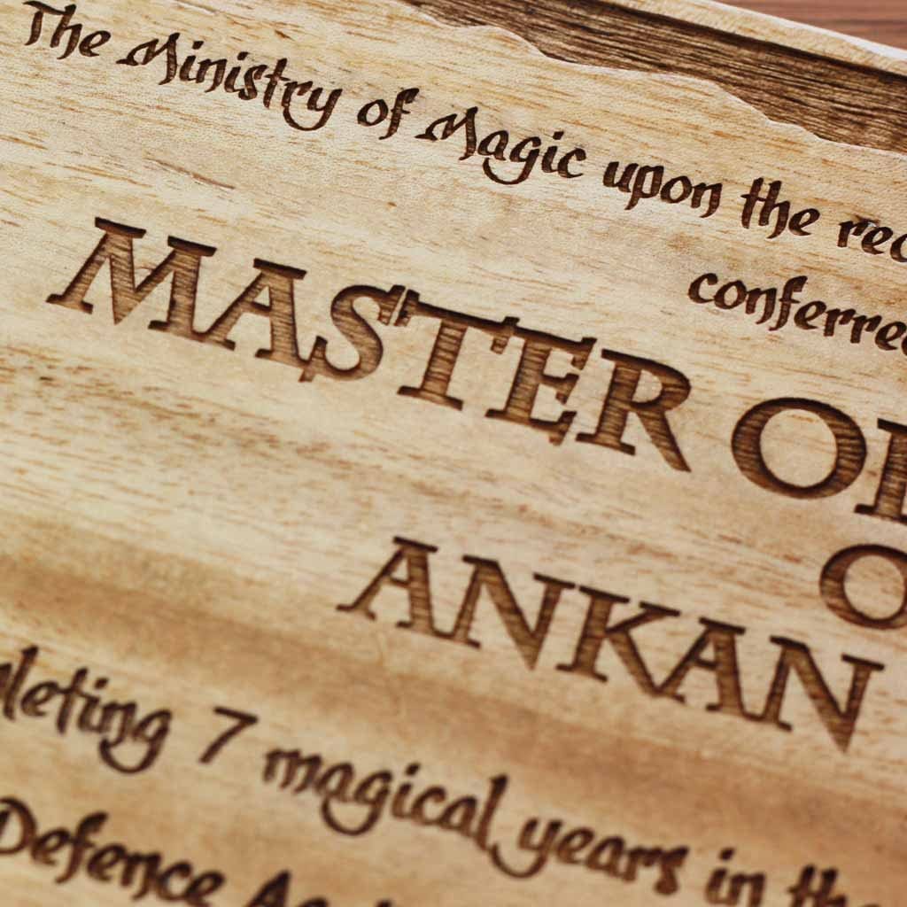 Wood Engraving - Hogwarts Letter - Harry Potter Graduation Letter - Carved Wood Wall Hanging - Wood Wall Art - Woodgeek Store