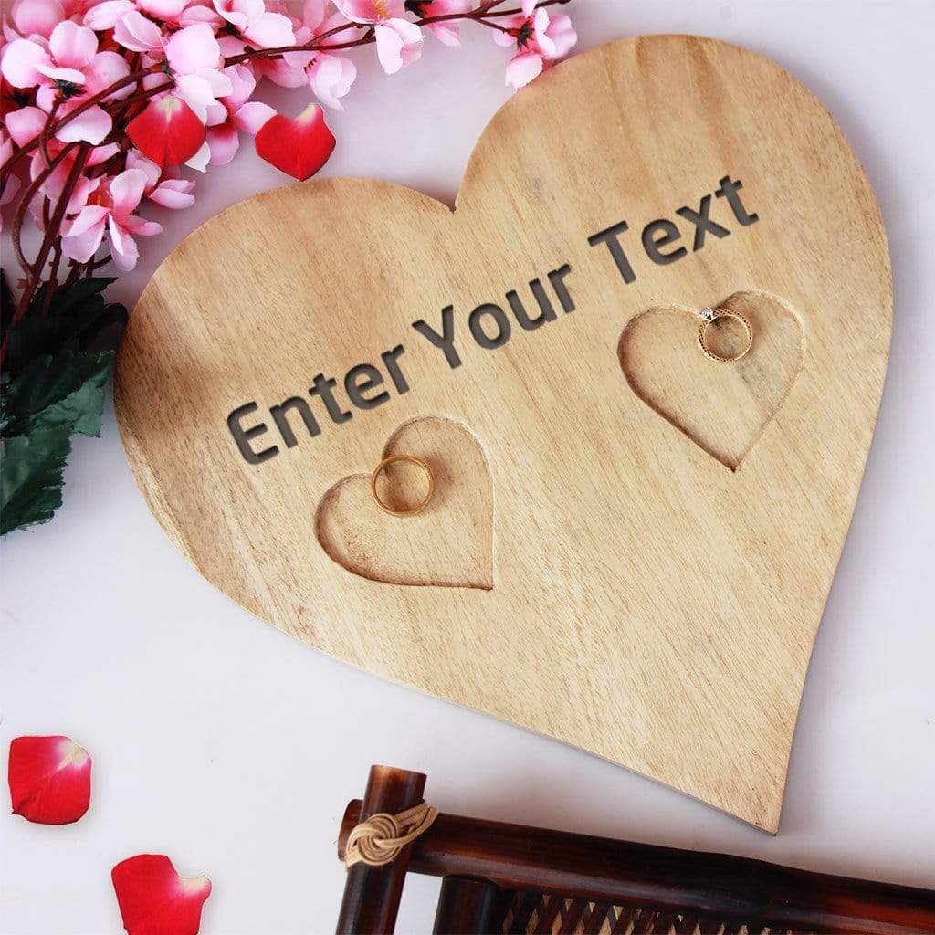 Customize Your Own Wooden Heart Ring Holder. Personalised Ring Tray. Wedding Ring Holder. Engagement Ring Tray. This custom ring holder is one of the best engagement gifts and wedding gifts