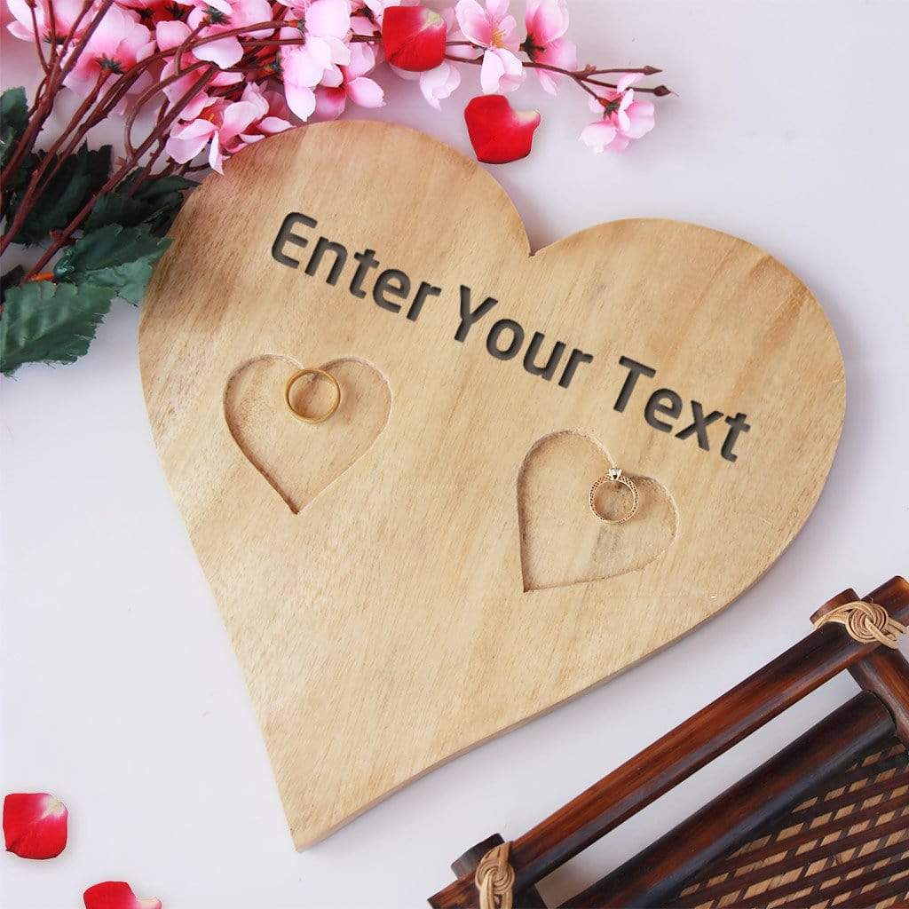 Customize Your Own Wooden Heart Ring Holder. Personalised Ring Tray. Wedding Ring Holder. Engagement Ring Tray. This custom ring holder is one of the best engagement gifts and wedding gifts