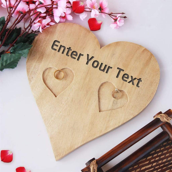 Personalised Ring Holder Heart Ring Holder For Wedding Engagement woodgeekstore