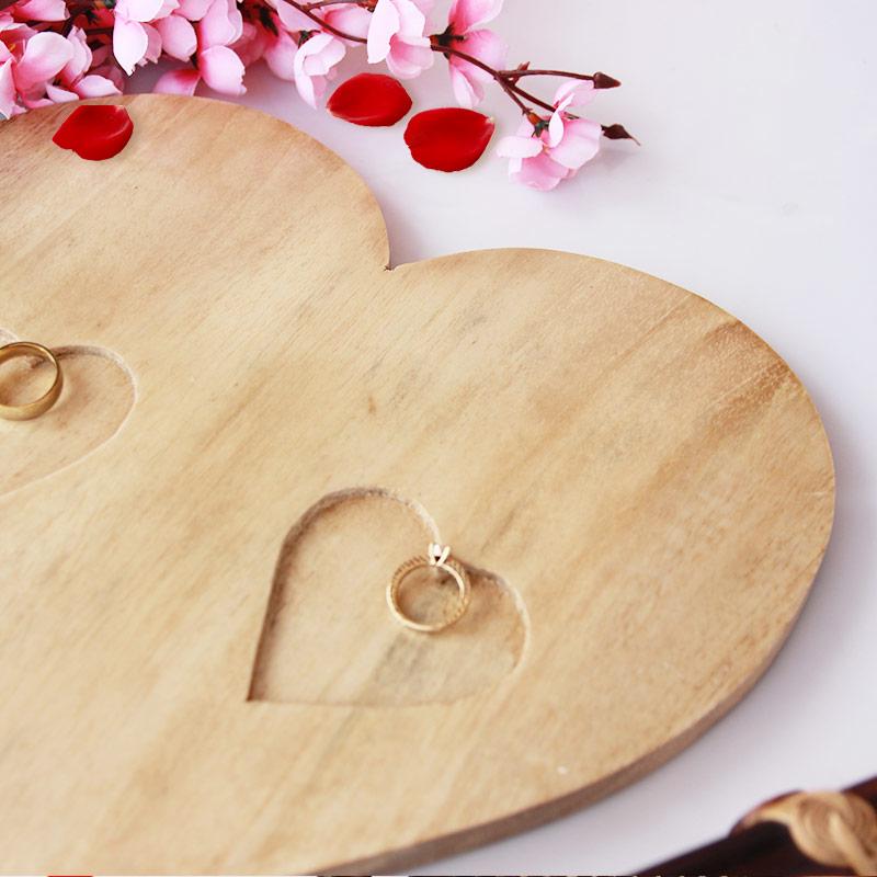 Wooden Ring Bearer Box For Wedding Ceremony. Ring Holder Decorative Box