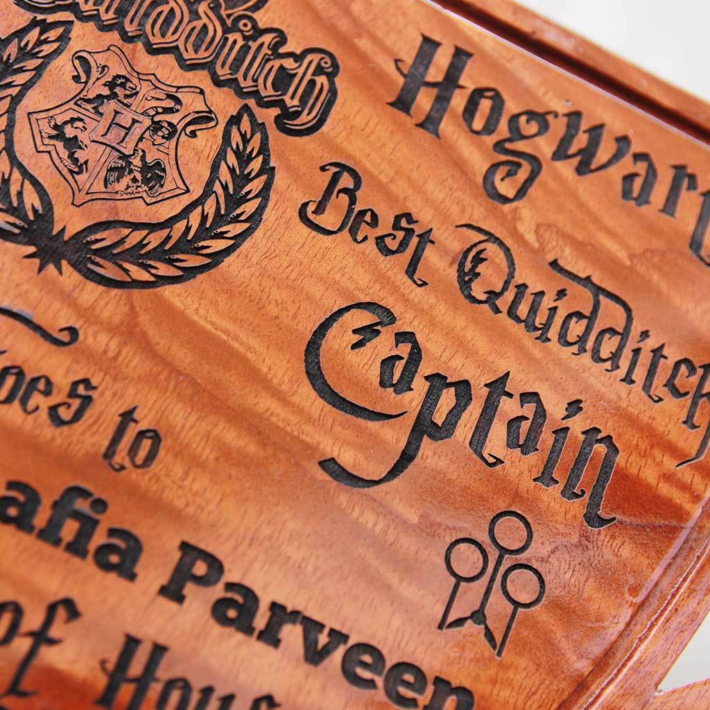 Hogwarts Best Quidditch Captain Award Trophy. Looking for great gifts for harry potter fans? These personalised harry potter gifts will make great birthday gift ideas for friends.