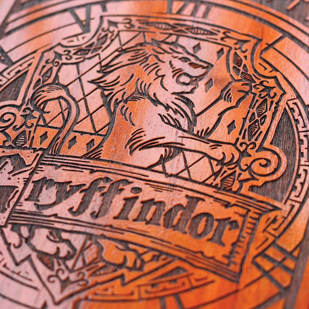 Hogwarts House Gryffindor Wooden Poster &amp; Wall Art - Gifts for Harry Potter fans by Woodgeek Store