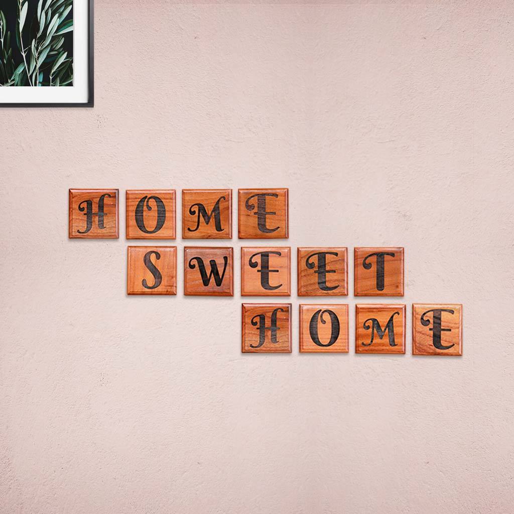 Home Crossword Art and Scrabble Wall Art for Home Decor - Wooden Letter Tiles by Woodgeek Store