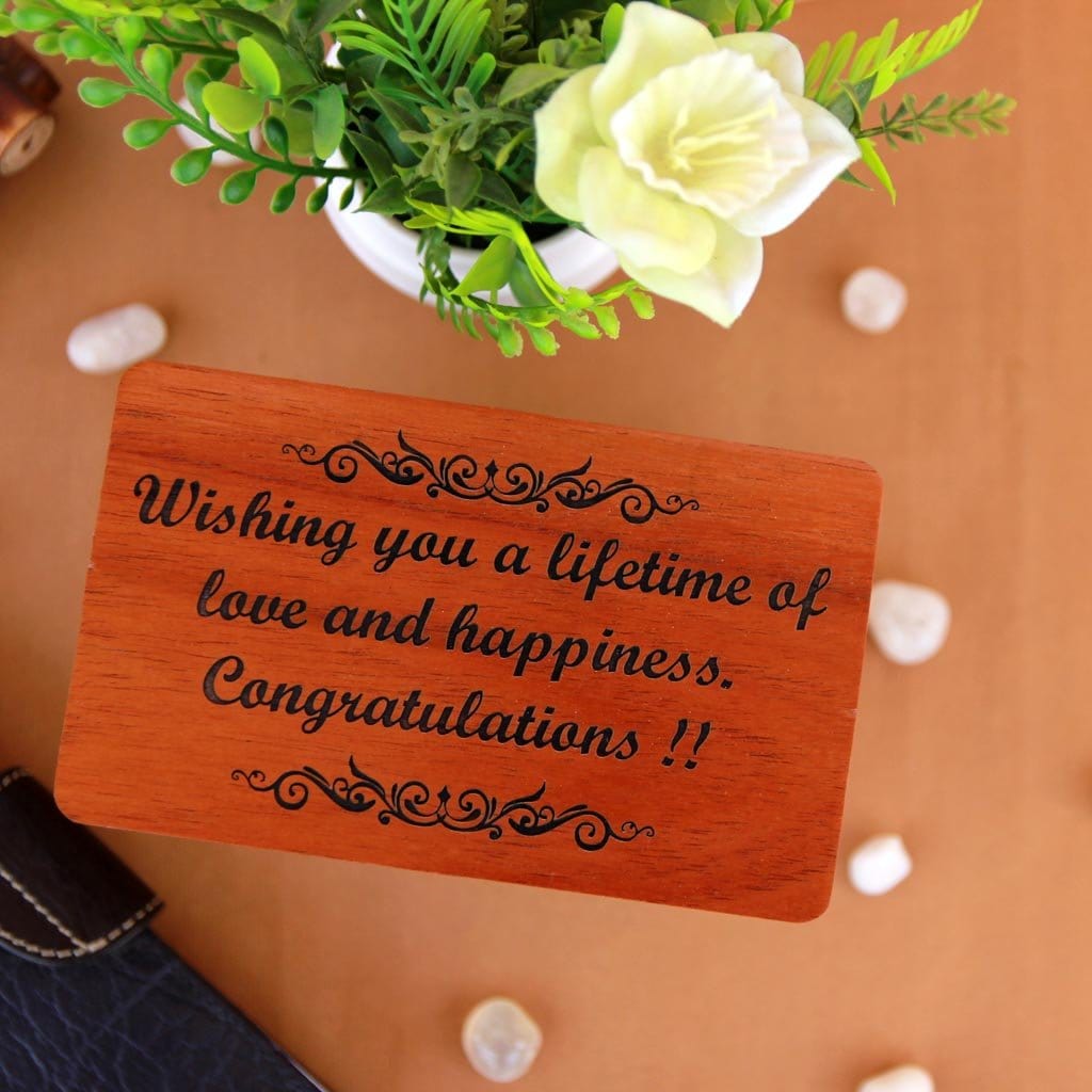 Mere Pyare Bhaiya Wooden Personalised Rakhi and Raksha Bandhan Greeting Card - This Beautiful Rakhi and Wooden Greeting Card Makes One Of The Best Raksha Bandhan Gifts for Elder Brother - Shop Rakhi Online From The Woodgeek Store.