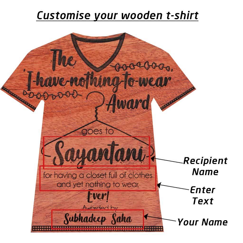 Wooden Award Trophy Personalized With A Name