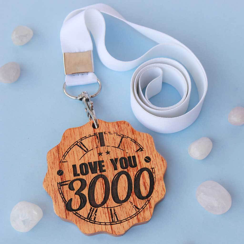 I Love You 3000 Wooden Medal - Looking For Marvel Gifts For Him Or Her ? These Medal Awards Make Great Gifts For Avengers Fans. This Trophy Medal Is A Romantic Gift For Boyfriend Or Husband.