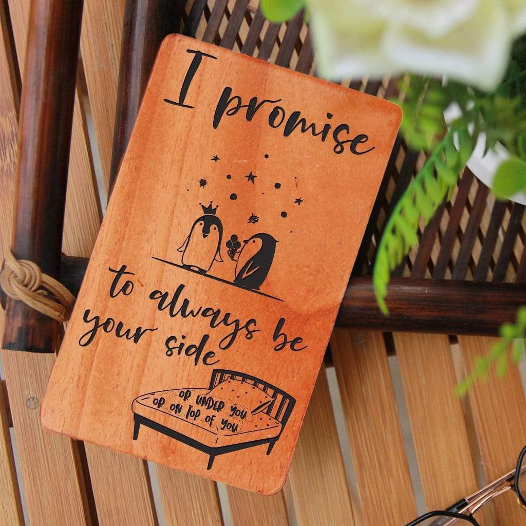 I Promise Cards & Love Cards: Set Of Personalized Wooden Cards. Promise Cards For Boyfriend. Promise Cards For Girlfriend.