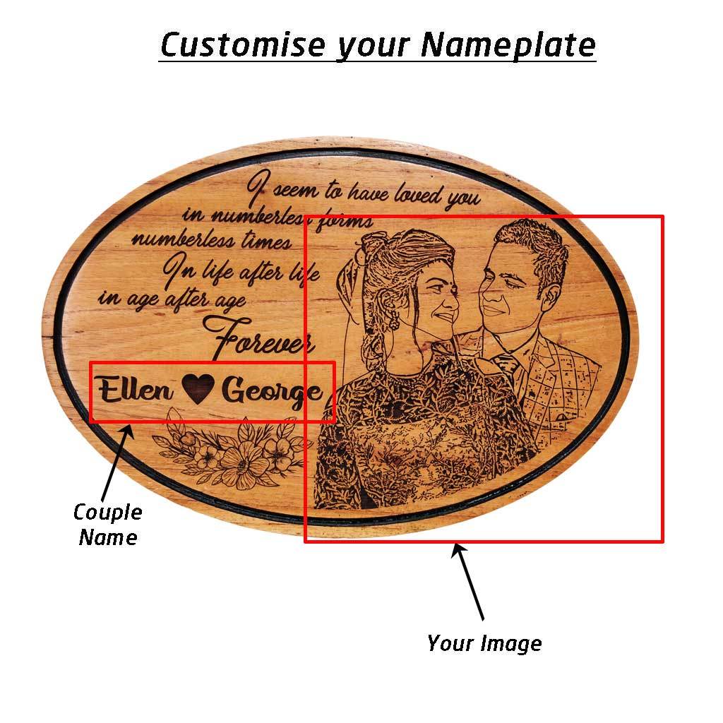I seem to have loved you in numberless forms, numberless times…In life after life, in age after age, forever. Large Hanging Sign With Photo On Wood. Looking for photo gifts? This Wood Engraved Photo Is The Best Gift For Husband Or Wife.
