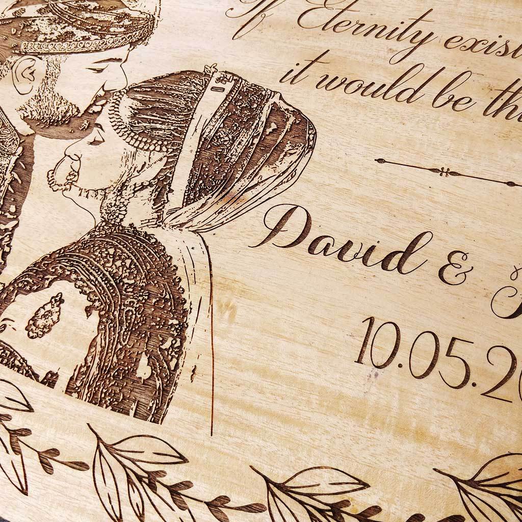 IIf Eternity Exists It Would Be This Moment Hanging Wood Sign - This Engraved Wooden Photo Plaque Makes A Perfect Wedding Gift For Any Couple Or Loved Ones - Buy Unique Romantic Gifts And Engrave Photo On Wood At The Woodgeek Store