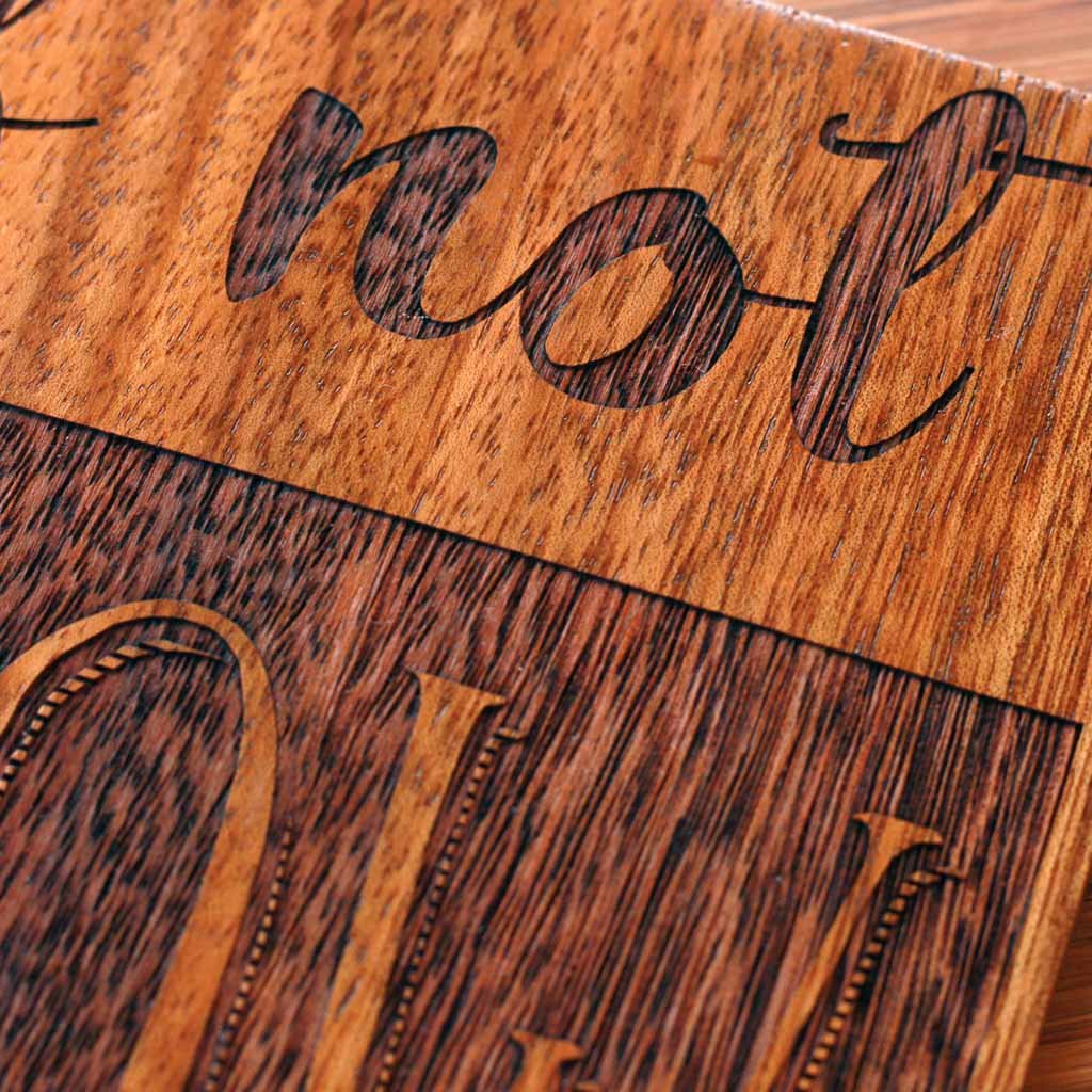 Laser Wood Engraving - Carved Wood Wall Decor | If not now when Wood Sign | Wood Wall Posters | Wood Wall Art | Woodgeek Store