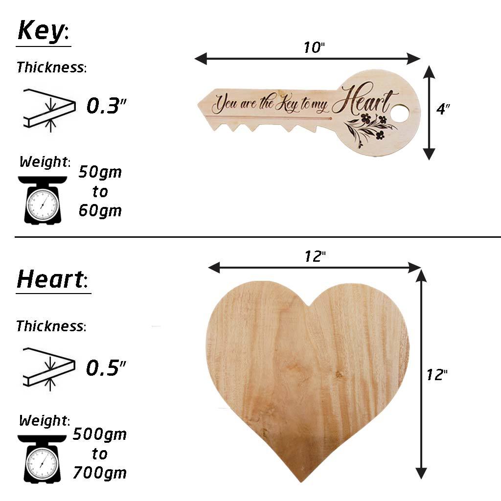 Key to My Heart Specifications - Woodgeek Store