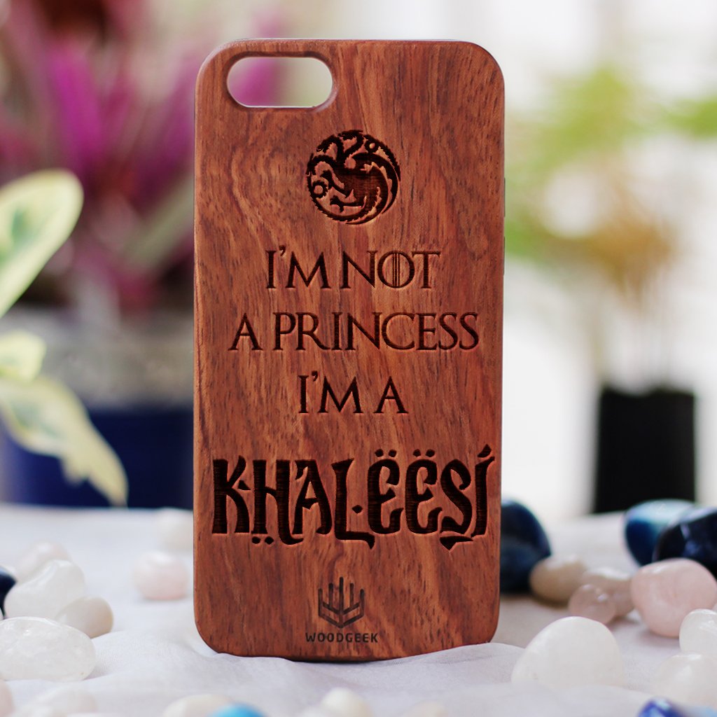Khaleesi Wood Phone Case | Game of Thrones iPhone Cases & Mobile Covers | Bamboo Phone Case | Engraved Phone case | Inspirational Phone Case | iPhone Case | Woodgeek Store