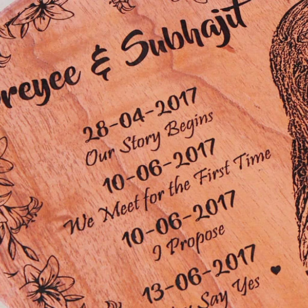 Our Love Story Timeline Heart Photo Frame| Photo Gifts| Wedding