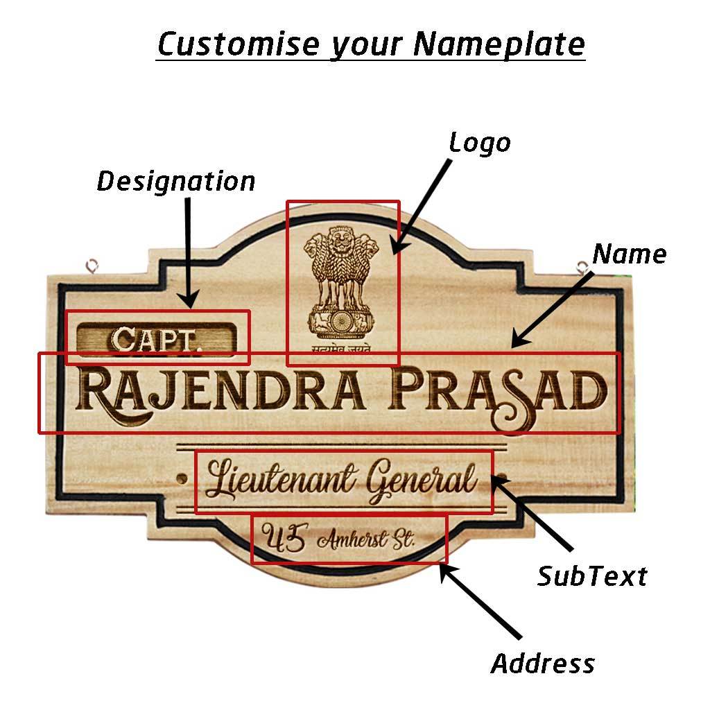 Wooden Name Plates For Army Officers. This Hanging Wooden Sign For Army Officers Is A Great Name Board. These Custom Name Plates Are The Best Gifts For Army Officers.