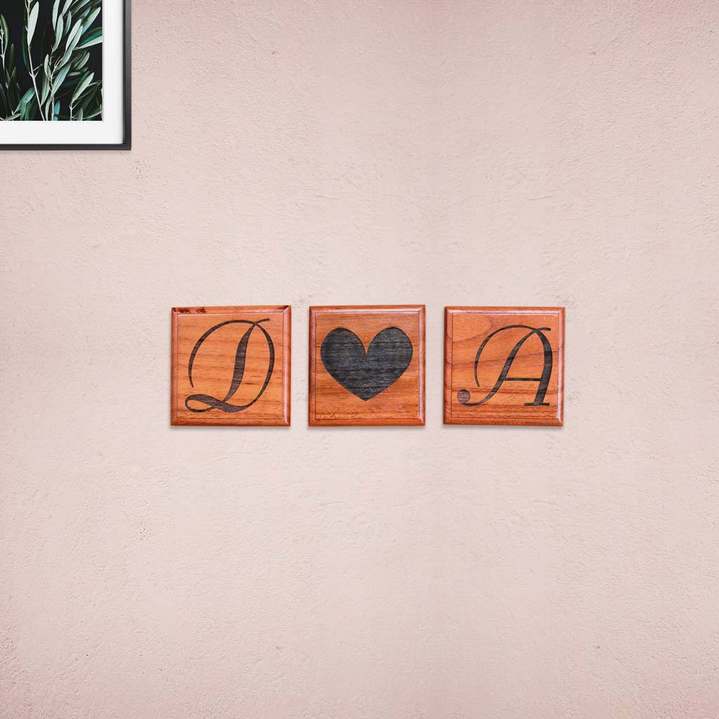 Custom Crossword Wall Art with Initials Gifts of Love Home Decor