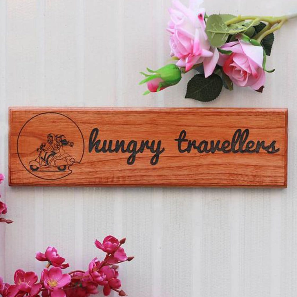 Logo Engraved Company Name Signs - Wooden Business Signs - Wood Engraved Nameplates personalized with company name and logo by Woodgeek Store