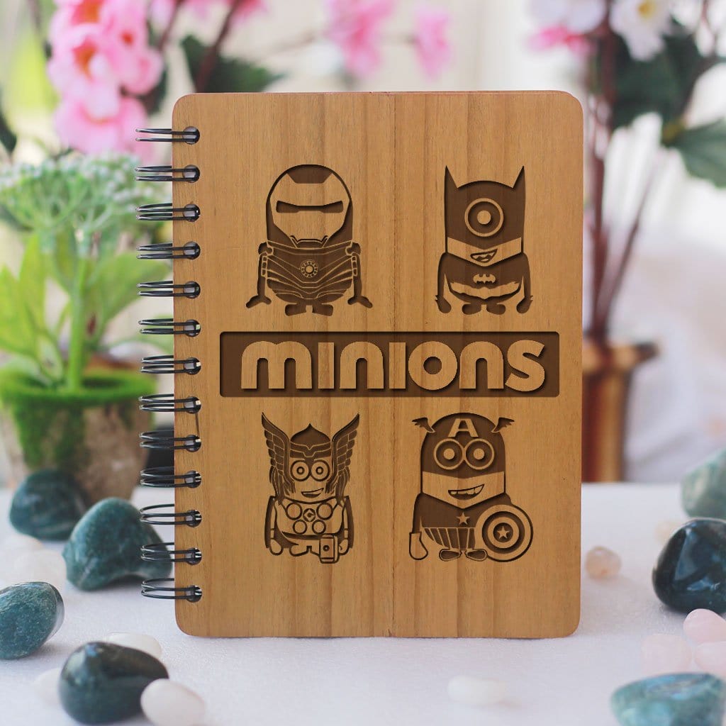 Notebook - Minions -  Wood Notebook