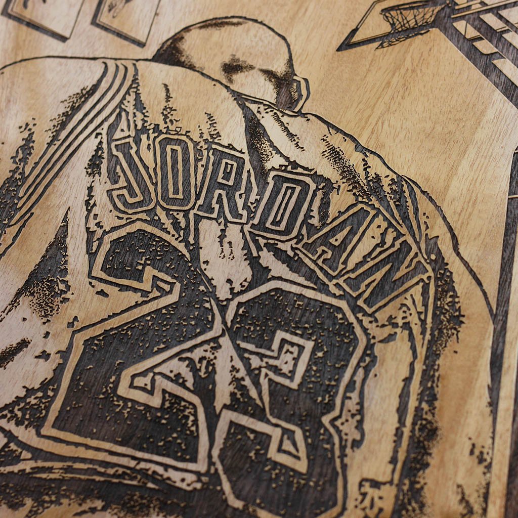 Michael Jordon Basketball Poster - Sports Wooden Poster - Wood Wall Decor - Gifts for Sports Lovers and basketball fans