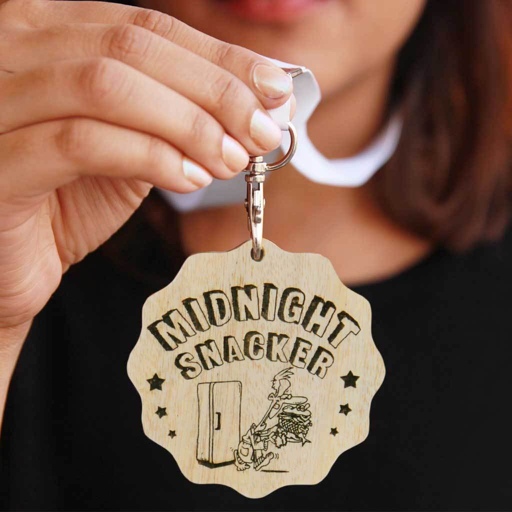 Midnight Snacker Funny Medal. This Custom Medal Is One Of The Best Funny Gifts For Foodies. Buy Unique Award Medals Online From The Woodgeek