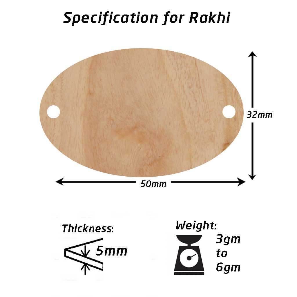 Specifications for Wooden Rakhis