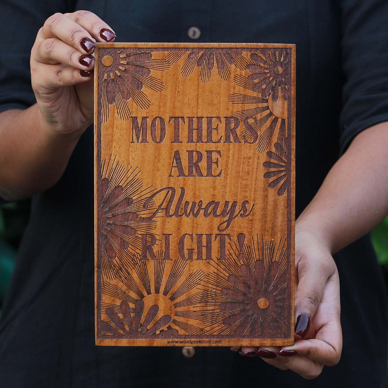 Mothers are always right | Carved Wall Posters | Gift for Mothers | Mother's Day Gifts | Woodgeek Store