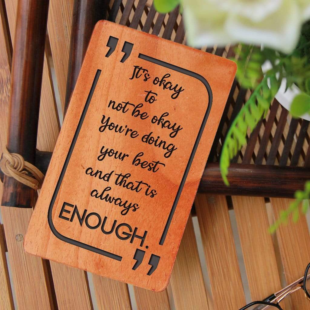 Motivational Cards & Encouragement Cards. A Set Of Personalized Wooden Cards Engraved With Inspirational Greetings. Motivational Greeting Cards.