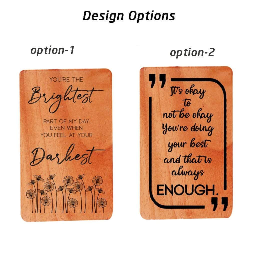 Motivational Cards &amp; Encouragement Cards. A Set Of Personalized Wooden Cards Engraved With Inspirational Greetings. Motivational Greeting Cards.
