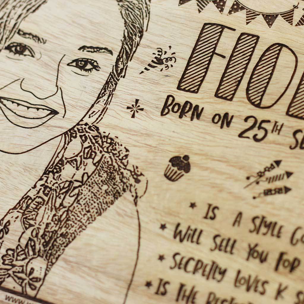 Personalised Wooden Frame For Birthday