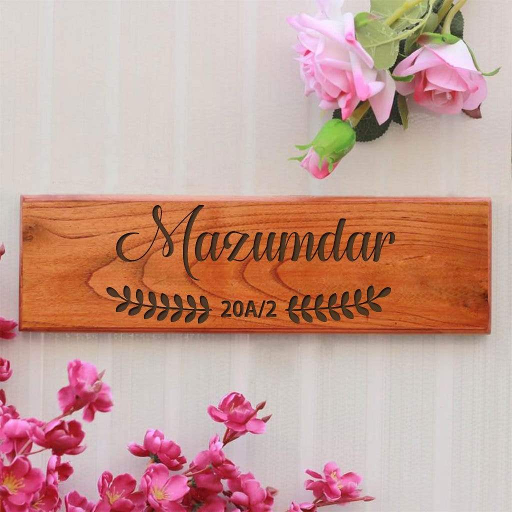 Personalized Casa Wooden Nameplate for Home