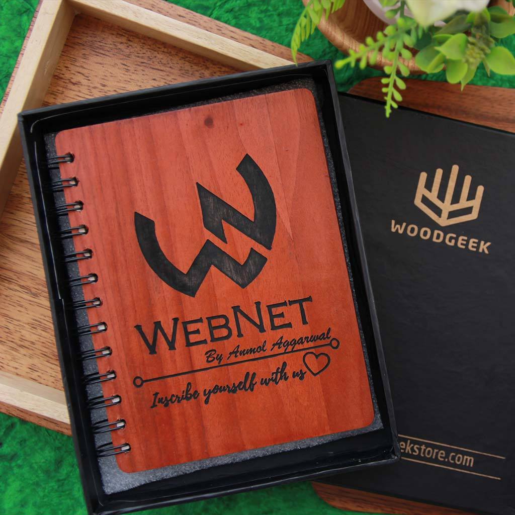 Logo Engraved Wooden Notebooks. Custom Logo Notebooks As Office Diary. These Branded Notebooks Make The Best Corporate Gifts and Corporate Gifts For Employees. Looking For Gifts For Boss Or Corporate Gifts Online? These Engraved Business Notebooks Make The Best Desk Accessories And Office Gifts.