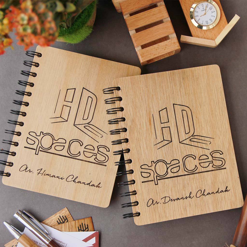 Logo Engraved Wooden Notebooks. Custom Logo Notebooks As Office Diary. These Notepads With Logo Make The Best Corporate Gifts. Looking For Gifts For Boss Or Gift Ideas For Colleagues? These Engraved Business Notebooks From The Woodgeek Store Make The Best Desk Accessories And Office Gifts.