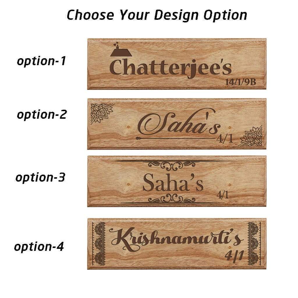 Custom House Nameplates With Address for desk &amp; door - Family Name Wooden Signs by Woodgeek Store