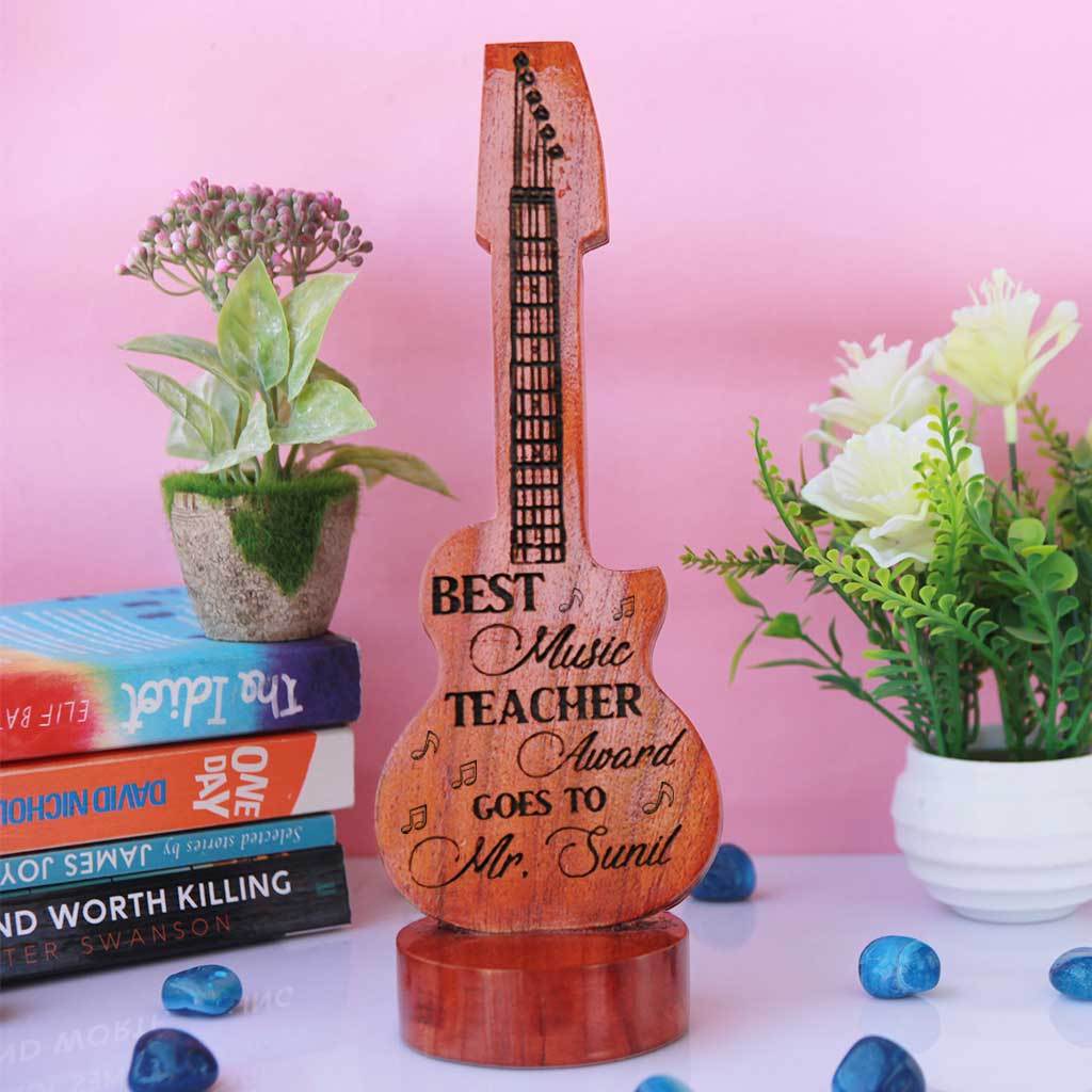Best Music Teacher Award &amp; Trophy. These Custom Trophies Make The Best Music Awards. This makes Unique Gifts For Musicians. This Custom Award Trophy Makes The Best Gift For Teachers.