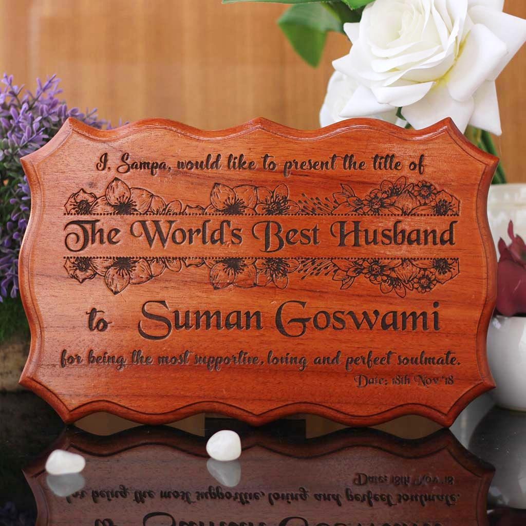 Personalized World's Best Husband Certificate - Greatest Husband Award Certificates - Unique Gifts of Love for Husbands - Anniversary Gift for Husband - Custom Wooden Certificates by Woodgeek Store