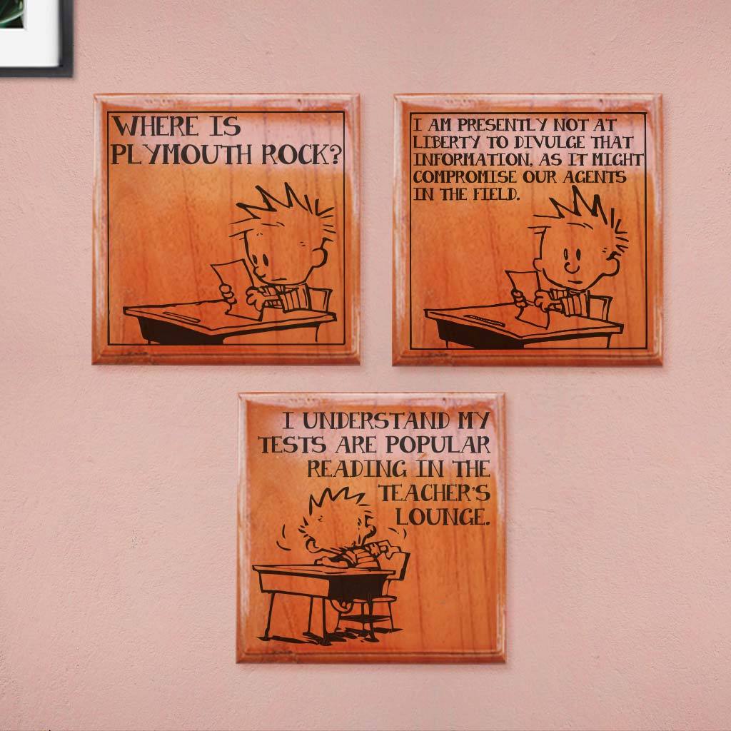 Calvin Hobbs Rocks Calvin & Hobbes Merchandise: Plymouth Rock Comic Strip Wood Crossword ...