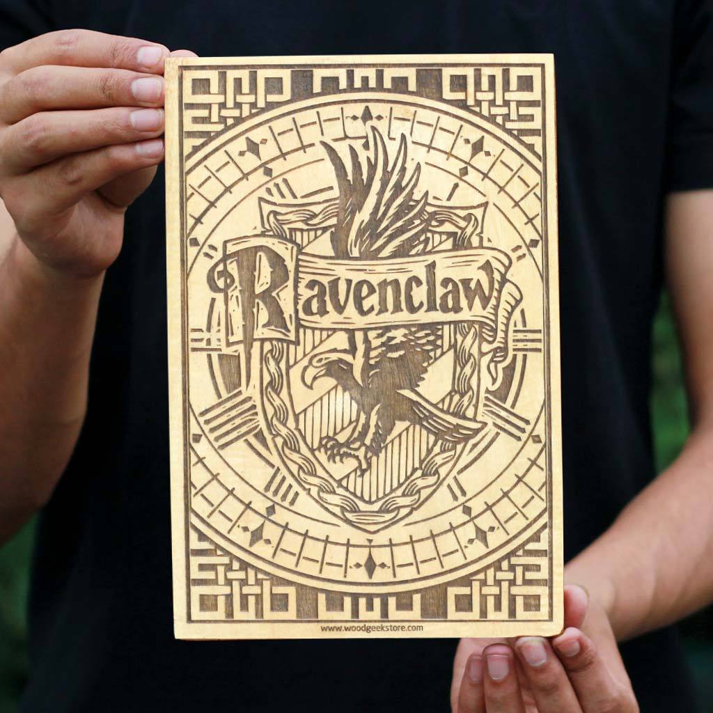 Hogwarts House Ravenclaw Wooden Poster &amp; Wall Art - Gifts for Harry Potter fans by Woodgeek Store