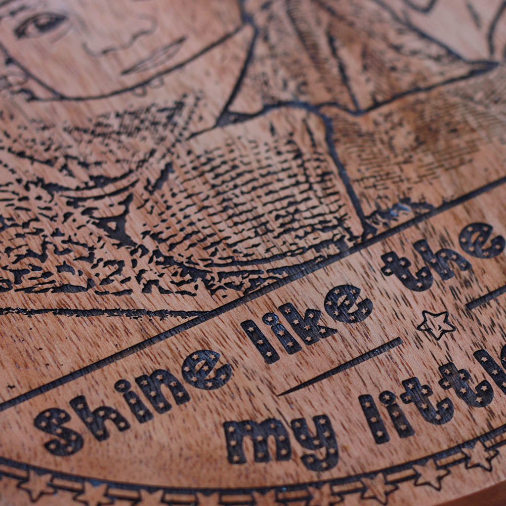 Shine Like The Stars, My Little One Wooden Frame for Kids - Personalized Wooden Poster for New Parents - Best Baby Shower Gifts from Woodgeek Store