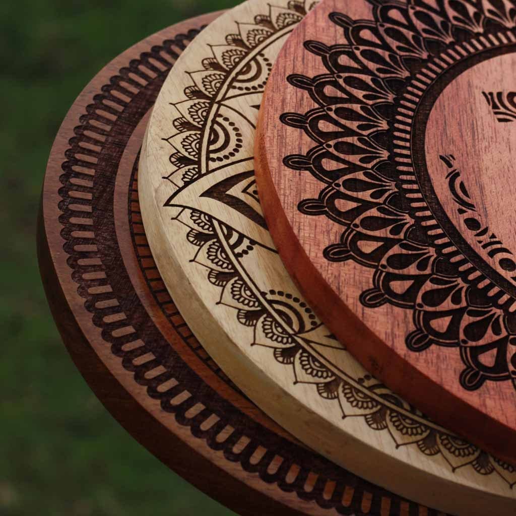 Carved Wooden Poster in Mahogany, Beech Wood and Birch Wood by Woodgeek Store - Wooden Artwork - Buy Wood Wall Art Decor Online 