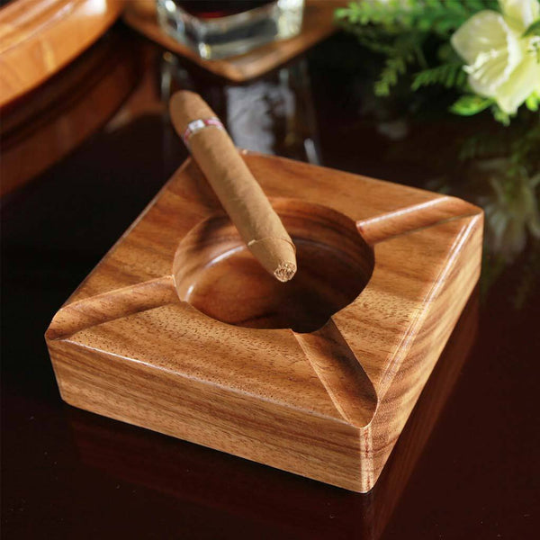 Walnut Wood Ashtray Unique Designer Ashtrays Gifts For Smokers