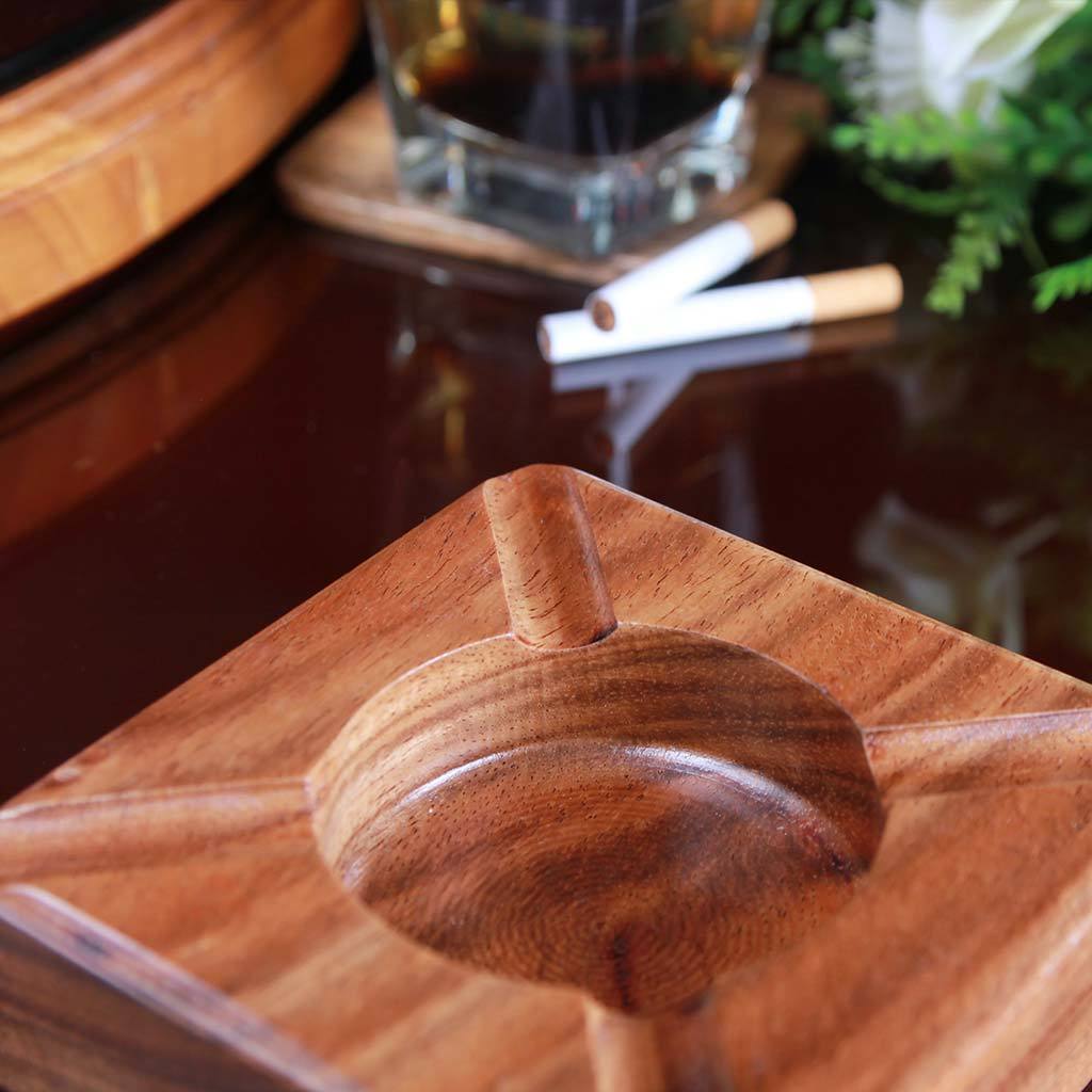 Solid Walnut Wood Ashtray. Buy Ashtray Online At Woodgeek Store. Find Unique Ashtray, Cool Ashtray, Wooden Ashtray Online. This Custom Ashtray Can Be Engraved with A Name. This Cigarette Ashtray Make The Best Gifts For Smokers.
