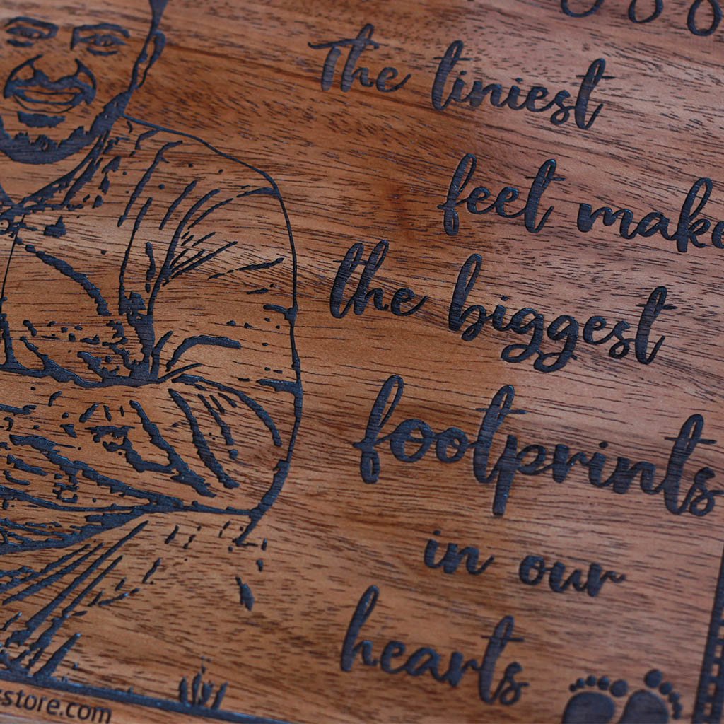 Custom Engraved Wooden Frame for Expecting Parents - Gifts for Pregnant Mothers for baby shower - Personalized Wooden Wall Decor in Mahogany Wood - Woodgeek Store