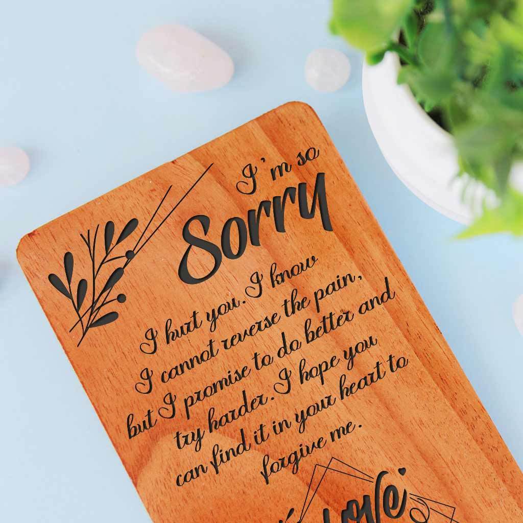 Sorry Card | Personalized Wooden Cards | Apology Card Sets ...