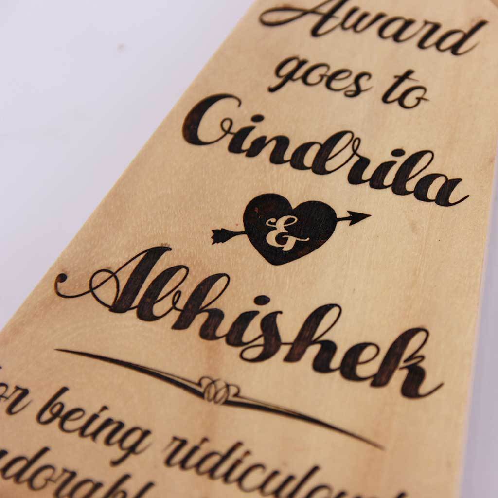 Star Couple Award for the world&#39;s best couple ever. This Custom Wooden Trophy makes best gifts for couples. This Star Trophy is also one of the most unique romantic gifts for couples.