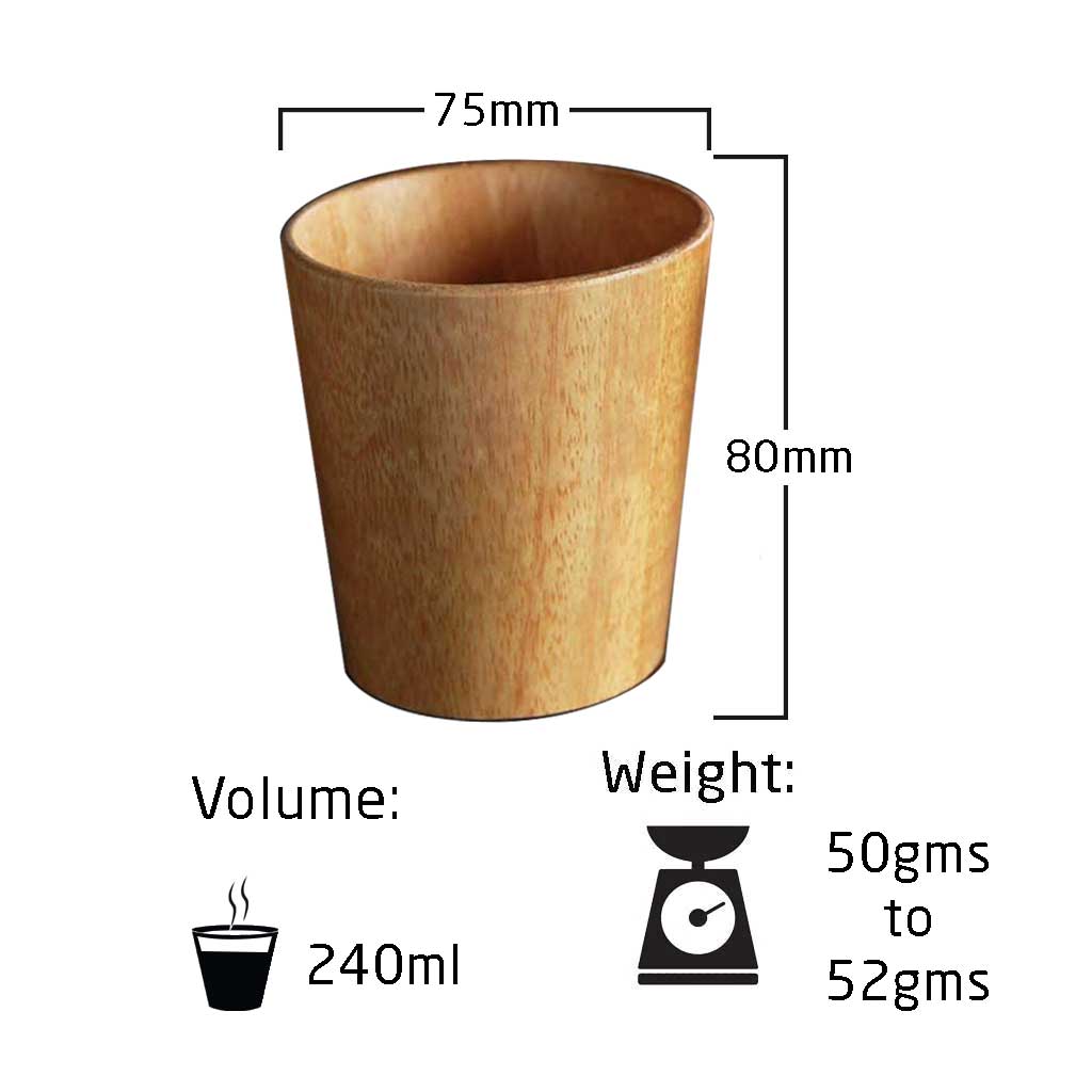 Personalized Wooden Tea &amp; Coffee Cup Set