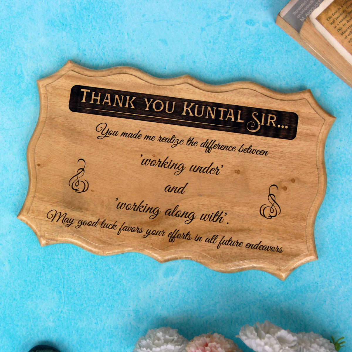 Thank You Gift For Mentor & Boss Engraved Wood Sign Corporate Gift woodgeekstore